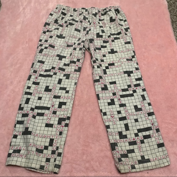 Intimates Sleepwear Y2k Cute Crossword Pajamas Poshmark